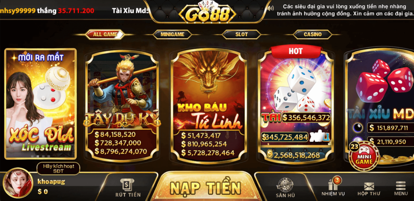 Tham gia cổng game Go88 ngay để nhận được hàng ngàn phần quà hấp dẫn