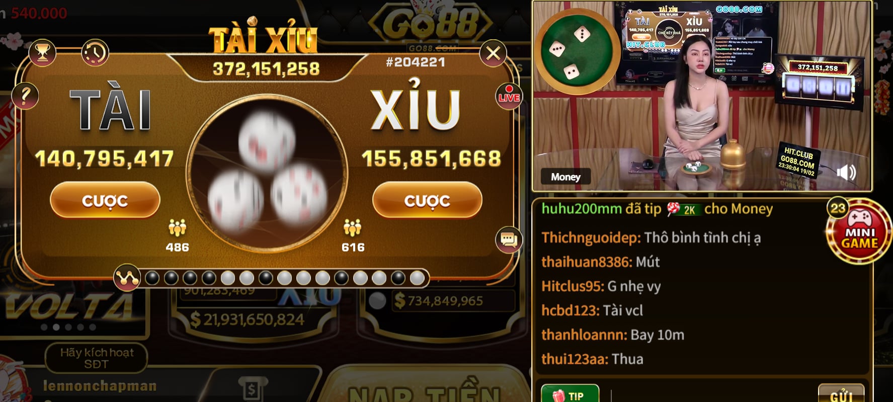 Tài Xỉu Livestream Mini Game tại Go88 – Trải Nghiệm Cá Cược Thời Gian Thực